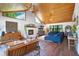 Inviting living room with fireplace, high ceilings, comfortable seating, and plenty of natural light, perfect for Gathering gatherings at 4055 State Road 11, Deland, FL 32724