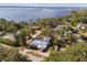 This scenic aerial shot captures the property, highlighting its proximity to the serene lake and lush green surroundings at 465 W Lakeshore Dr, Clermont, FL 34711
