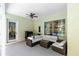 Covered patio featuring outdoor furniture and a view of the pool at 10743 Fairhaven Way, Orlando, FL 32825