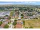 An aerial view of a neighborhood showcasing a community with tree-lined streets at 126 San Carlo Rd, Davenport, FL 33896