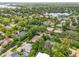 A stunning aerial view of a neighborhood near a lake, with mature trees and well-maintained homes at 1420 Palmer Ave, Winter Park, FL 32789