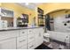 Bright bathroom featuring double vanity, tile floors and shower/tub combo at 173 Villa Di Este Ter # 209, Lake Mary, FL 32746