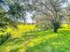 Spacious, grassy backyard with iron fence and view of the neighbor's home at 3216 Rolling Hills Ln, Apopka, FL 32712