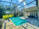 Aerial view of sparkling pool and spacious patio, an inviting setting for relaxation and entertainment at 3216 Rolling Hills Ln, Apopka, FL 32712