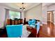 Inviting living room showcasing hardwood floors, stylish seating, and a serene atmosphere at 5724 Pitch Pine Dr, Orlando, FL 32819