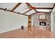 A beautiful living room area with hardwood floors, fireplace, and high ceilings at 603 S Sweetwater Blvd, Longwood, FL 32779