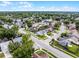 Aerial view of a residential neighborhood showcasing diverse homes with lush landscaping and well-maintained streets at 754 Birgham Pl, Lake Mary, FL 32746