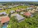 Expansive aerial shot displaying neighborhood layout with green landscape, with mature trees and private pools at 8080 Peaceful Cir, Sanford, FL 32771