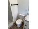 This bathroom has a new toilet, vanity, and granite counter top at 1526 Cordova Ave, Holly Hill, FL 32117