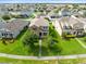 Aerial view of a home with a well-kept lawn in a neighborhood with manicured greenery at 1978 J Lawson Blvd, Orlando, FL 32824
