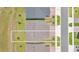 Aerial view showcasing the lot's layout and positioning within the neighborhood at 3280 Canna Lily Pl, Clermont, FL 34711