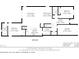 Main level floor plan highlighting the kitchen, living room, bedrooms, and garage at 4740 Sleepy Hollow Dr, Kissimmee, FL 34746