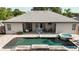 Aerial view of the pool and backyard of the property at 6198 Linneal Beach Dr, Apopka, FL 32703