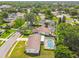 Aerial view of a residential neighborhood with mature trees and backyard pools at 620 Marshall St, Altamonte Springs, FL 32701