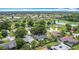 Scenic aerial view of a suburban neighborhood with peaceful ponds and a golf course under a partly cloudy blue sky at 620 Wood Dr, Kissimmee, FL 34759