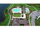 Aerial view of the community clubhouse, pools and amenity center at 8230 Corkfield Ave, Orlando, FL 32832