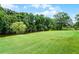 Lush backyard with a large pond and a mature tree line offering privacy at 116 Candlewick Ct, Sanford, FL 32771