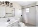 Modern bathroom with stylish fixtures, new vanity, and tiled walk-in shower at 1750 Mitten Ter, Deltona, FL 32738
