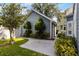 Private backyard space with concrete patio area and lovely landscape at 181 Longview Ave, Kissimmee, FL 34747