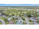 A wide aerial view of a residential neighborhood showcasing lush trees and community layout at 2835 Bongart Rd, Winter Park, FL 32792