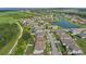 Lovely homes line a street with picturesque lake and lush green space in the background at 2901 Agostino Ter, Kissimmee, FL 34746