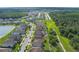 Expansive aerial view showing the neighborhood's layout amidst green spaces and a well-connected road network at 2901 Agostino Ter, Kissimmee, FL 34746