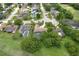 Expansive aerial view of homes with pools, lush landscaping, and a golf course in the backdrop at 316 Cambridge Dr, Longwood, FL 32779