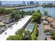 An aerial view of the apartments includes a swimming pool and lake with city views at 320 Lakeview St # 220, Orlando, FL 32804