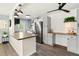 Beautiful kitchen featuring stainless appliances, wood countertops, island, and a stylish, modern design at 320 Lakeview St # 220, Orlando, FL 32804