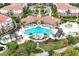 Aerial view of a luxurious pool and amenities at resort-style community at 4816 Tidecrest Ave # 178, Orlando, FL 32819