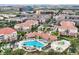 Aerial view of a luxury community with resort-style pool and common areas at 4816 Tidecrest Ave # 178, Orlando, FL 32819