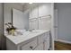 Bathroom with bright vanity, large mirror and white towels at 4816 Tidecrest Ave # 178, Orlando, FL 32819
