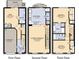 Detailed floor plan showcasing the layout of this 3-story townhome at 4816 Tidecrest Ave # 178, Orlando, FL 32819