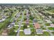 Aerial view of a residential area showcasing homes with well-kept lawns and mature trees at 670 Bluebill Ct, Poinciana, FL 34759