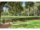 Backyard view featuring a swing hanging from a mature oak tree in Lake Ivanhoe Park at 7 Ne Ivanhoe Blvd, Orlando, FL 32804