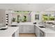 Bright, spacious kitchen with modern countertops, stainless steel appliances, an island and view of outside at 7 Ne Ivanhoe Blvd, Orlando, FL 32804