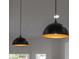 Stylish kitchen featuring modern pendant lights with gold-colored interiors at 7646 Coconut Creek Ct, Orlando, FL 32822