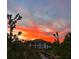 Elegant home with a stunning sunset backdrop and a private walkway at 1010 Juliette Blvd, Mount Dora, FL 32757