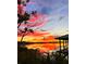 Picturesque lake sunset with orange reflections on the water near a serene dock at 1010 Juliette Blvd, Mount Dora, FL 32757