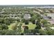 Scenic aerial view featuring homes near a lake with a community park and play area at 11721 Camden Park Dr, Windermere, FL 34786