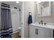 Bathroom featuring a modern vanity and shower with decorative tile at 120 Springwood Trl, Altamonte Springs, FL 32714