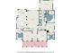 Detailed floor plan showcasing the layout of the first floor including kitchen, living room and bedrooms at 1355 Hibiscus Ave, Winter Park, FL 32789