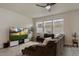 Comfortable living room with a large sectional sofa and media center at 14390 Orchid Island Dr, Orlando, FL 32827