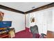 Functional bedroom with built-in storage and closet and a black office chair at 1588 Alloway Dr, Deltona, FL 32738