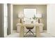 Cozy home office features a wooden desk, table lamps, and neutral decor at 2030 Forage Dr, Kissimmee, FL 34746