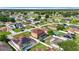An aerial view of a well-maintained neighborhood with lush lawns and houses, some featuring screened pools at 314 Edgewood Ct, Kissimmee, FL 34759