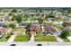 Aerial view of neighborhood showcasing manicured lawns, mature trees, and well-maintained homes at 314 Edgewood Ct, Kissimmee, FL 34759