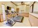 Community gym with several treadmills, bike, TV, and fitness related notices at 3656 Heirloom Rose Pl, Oviedo, FL 32766