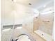 Bathroom featuring granite countertops, dual sinks, a tiled shower and tile flooring at 398 Citrus Isle Loop, Davenport, FL 33837