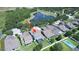 Find your place near the beautiful neighborhood pond in this aerial view at 6333 Schoolhouse Pond Rd, Winter Garden, FL 34787